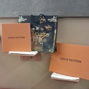 Louis Vuitton Black and Gold Bag with Orange Boxes